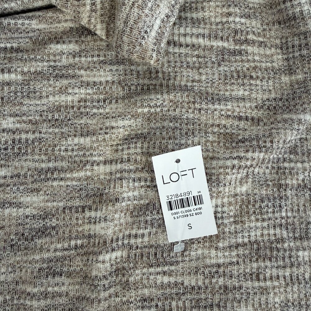 LOFT Turtleneck Sweater Marled - Small Neutral Knit Long Sleeve NWT - Picture 6 of 6